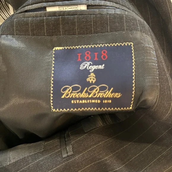 Men's Brooks Brothers Pinstripe Suit 44R w 38